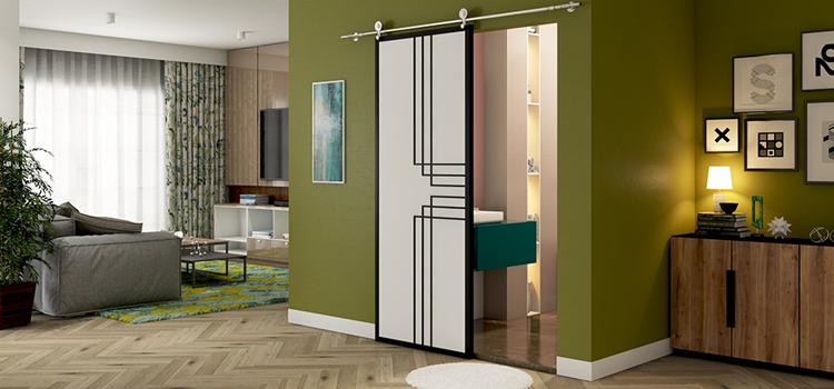 sliding bathroom door installation in San Marino